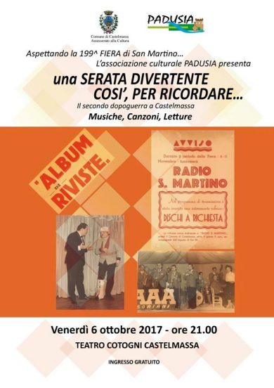 Padusua Una serata divertente così, per ricordare