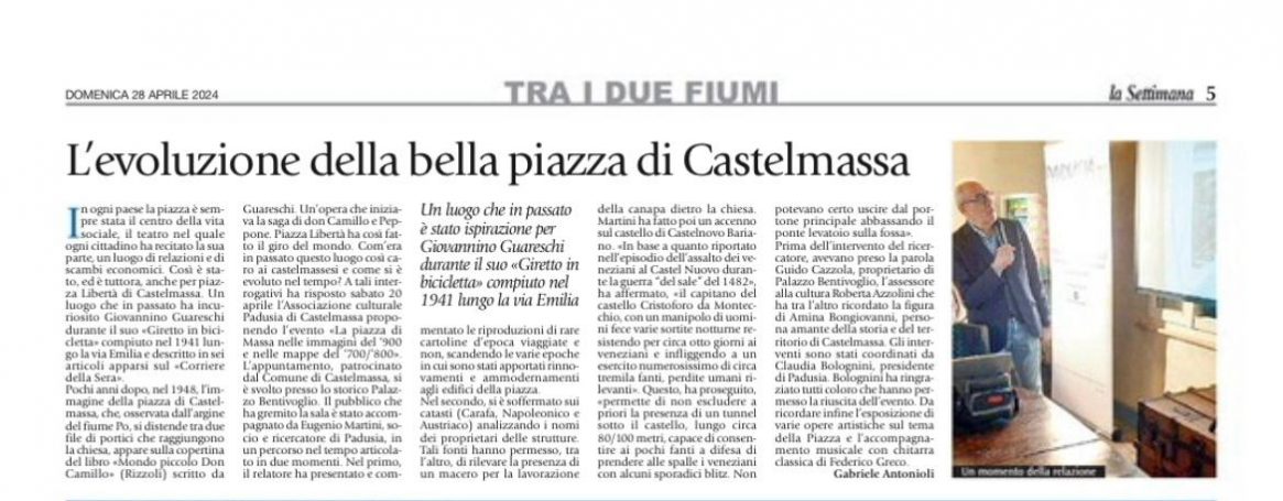 L'evoluzione della bella piazza di Castelmassa