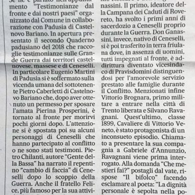 Ricordi e testimonianze della Grande Guerra