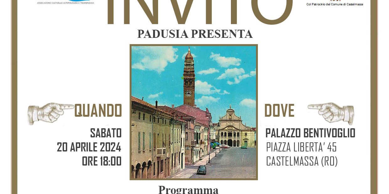 UN APRILE 2024 RICCO DI INIZIATIVE PER PADUSIA